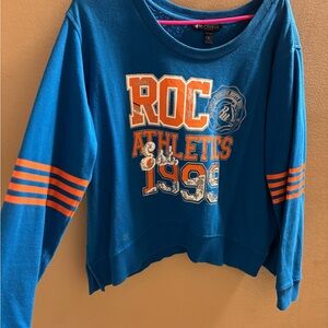 Rocawear Blue Off-the-Shoulder Sweater